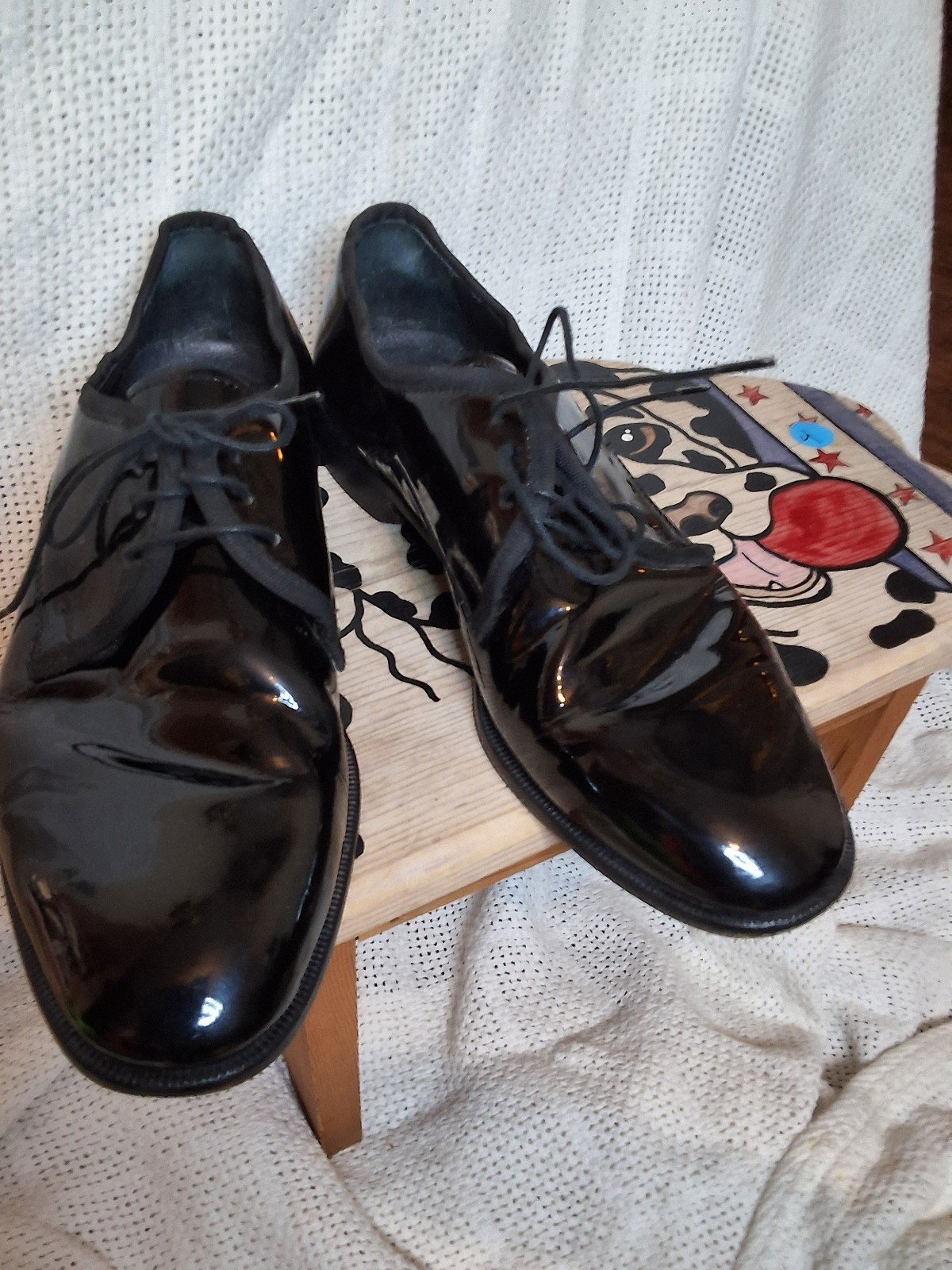 Vita Rufalo black patent oxford dress shoes 9