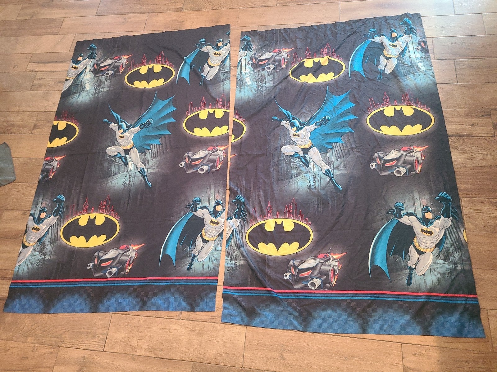 2- 40 x 65 DC Comics Batman Curtain Panel-Boy's Room