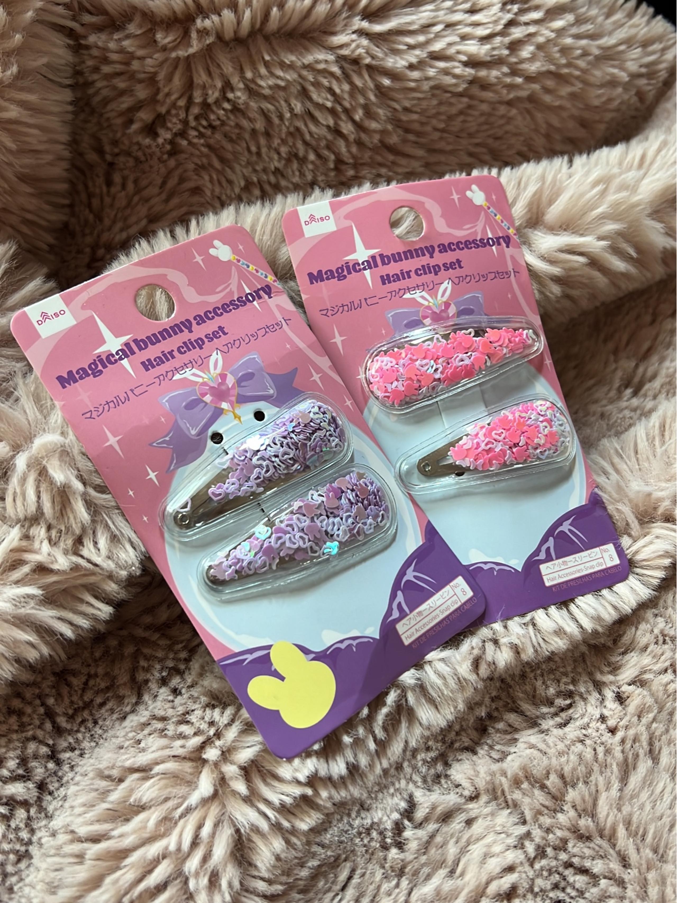 daiso japan sprinkle hair clips - magical bunny accessory hairclip