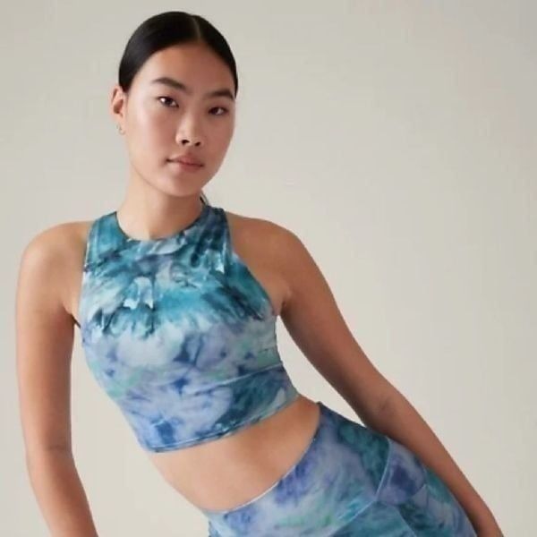 Athleta Conscious Crop Printed Bra A-C