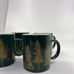 2015 Starbucks 12oz Green Christmas Tree Mugs – Set of 4, Pristine Condition!