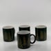 2015 Starbucks 12oz Green Christmas Tree Mugs – Set of 4, Pristine Condition!