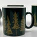 2015 Starbucks 12oz Green Christmas Tree Mugs – Set of 4, Pristine Condition!