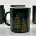 2015 Starbucks 12oz Green Christmas Tree Mugs – Set of 4, Pristine Condition!