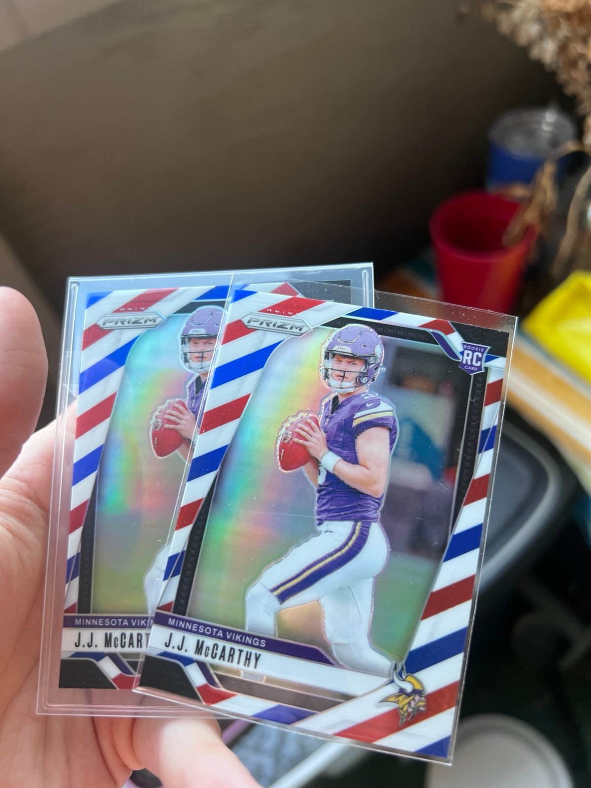 2024 Panini Prizm RC J.J. McCarthy RWB Pair