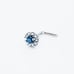 Elegant Solid 14kt white gold nose piericng 20 gauge New