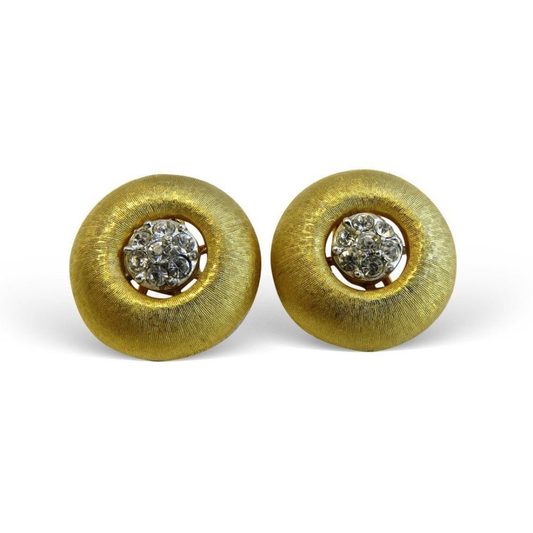 Vintage 18k Plated clip earring
