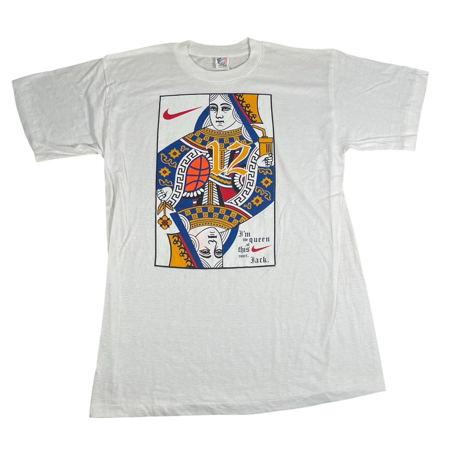 Rare Vintage 90s Nike Queen of the Court T Shirt XL