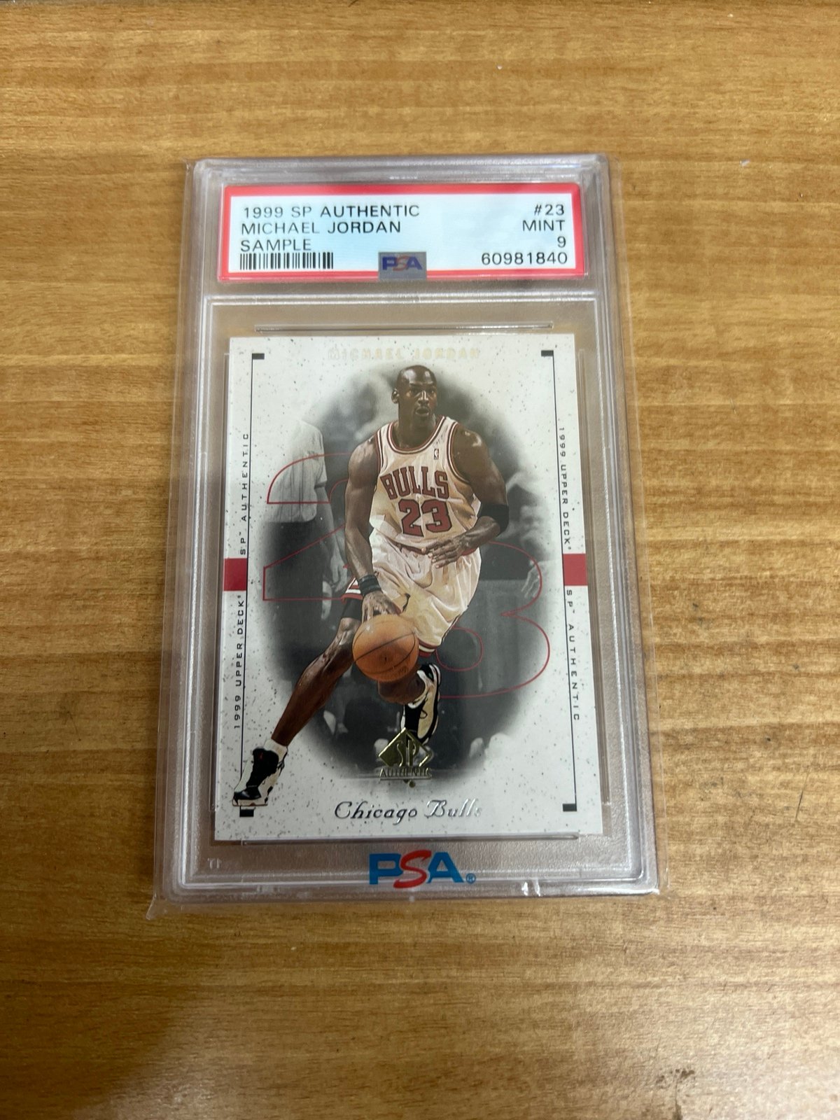 1999 SP Authentic Michael Jordan Sample PSA 9