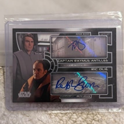 Topps Star Wars Card Galactic Files Dual Auto Captain Antille Ric Oliè /50