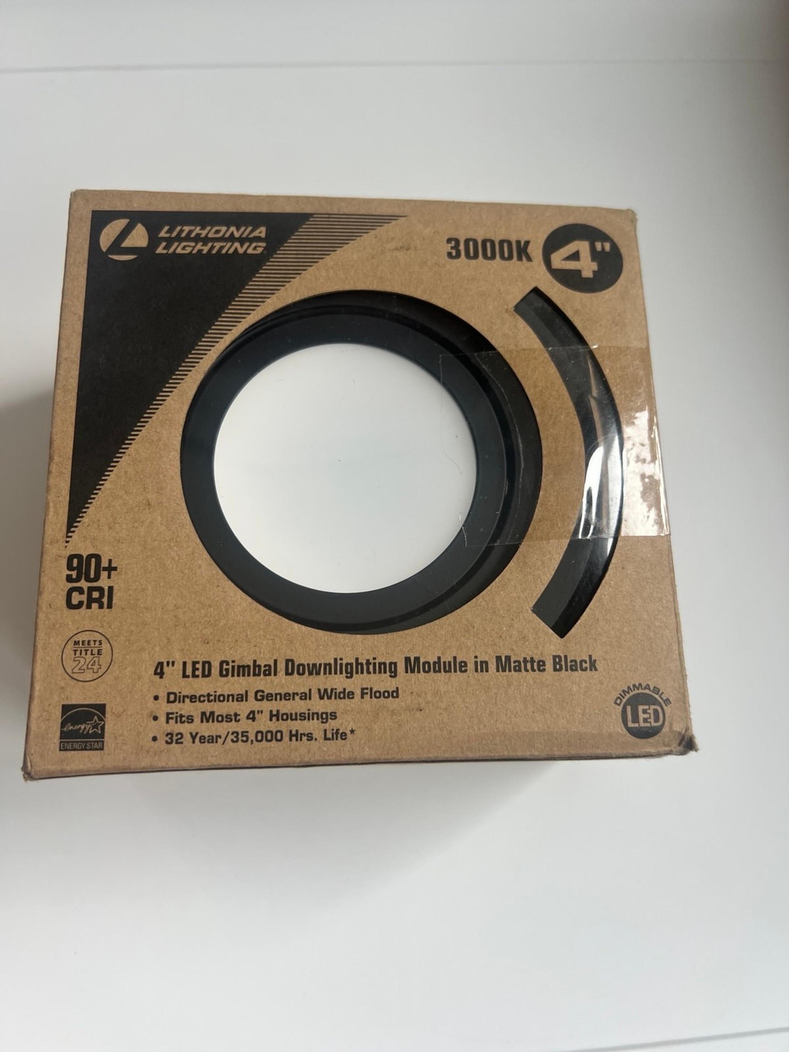 Lighting Lithonia Lighting 4 Inch LED Gimbal, Matte Black, Higher Lumen Version