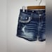 Size 27 Miss Me Blue Distressed Crystal Embellished Standard Jean Easy Short