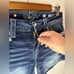 Size 27 Miss Me Blue Distressed Crystal Embellished Standard Jean Easy Short