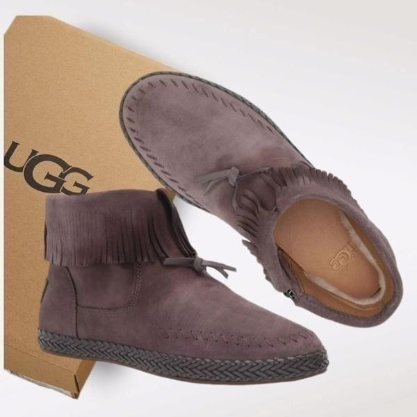 UGG Kennadi Women's Suede Ankle Boot in Thunder Cloud Size 7.5 NEW 130