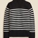 j.crew cotton turtleneck sweater in stripe | free shipping