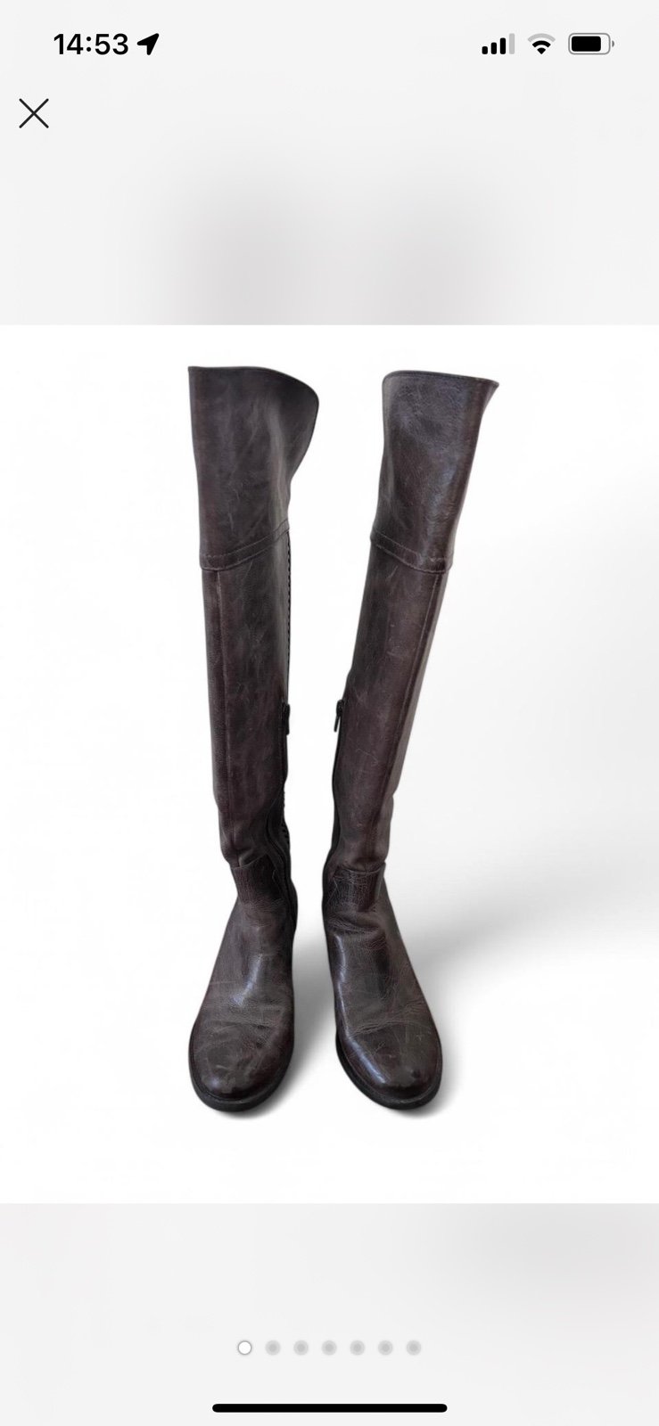 Vince Camuto Bendra Brown leather knee-high boots