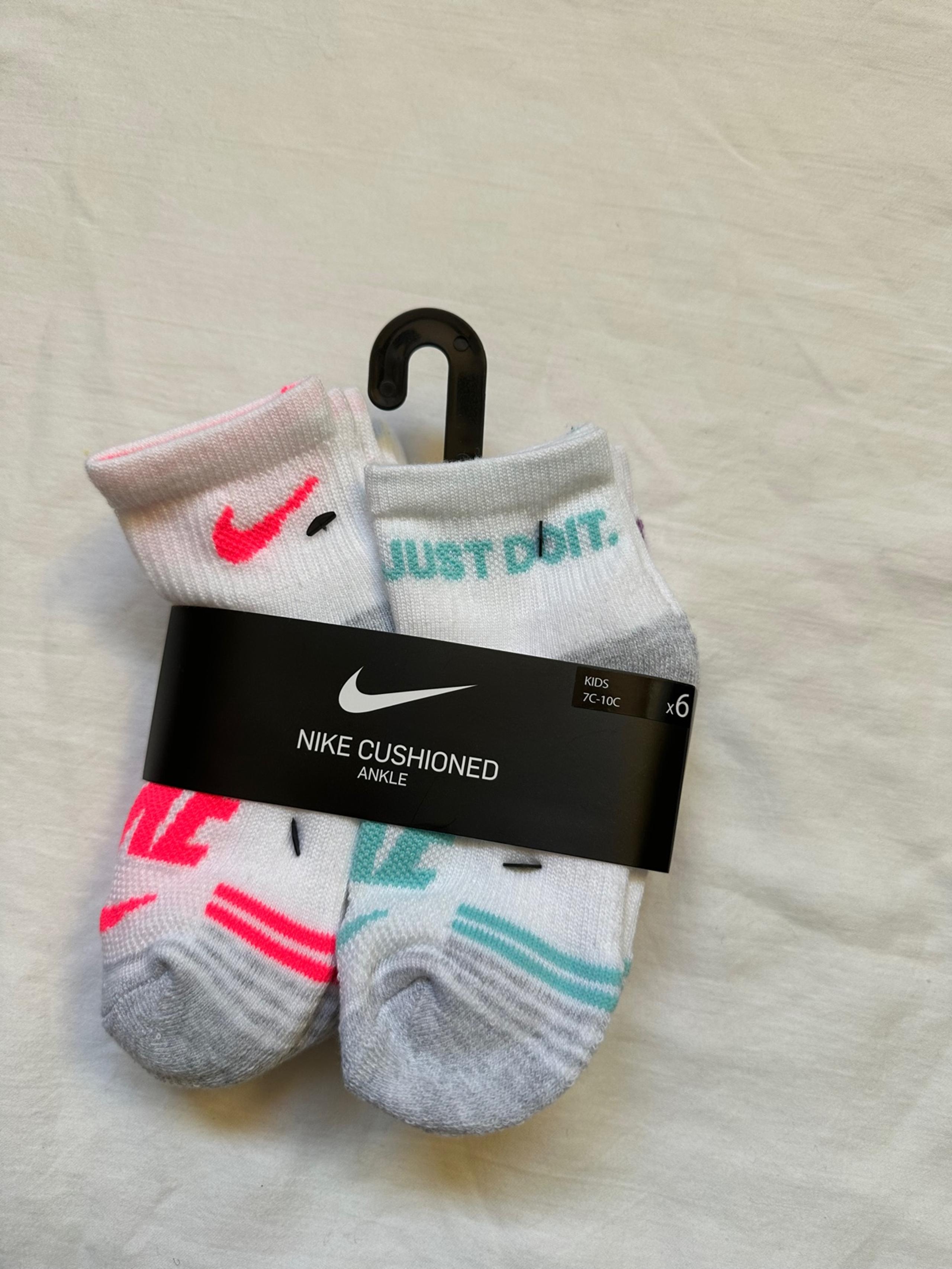 Nike girls cushioned ankle socks size 7c - 10c