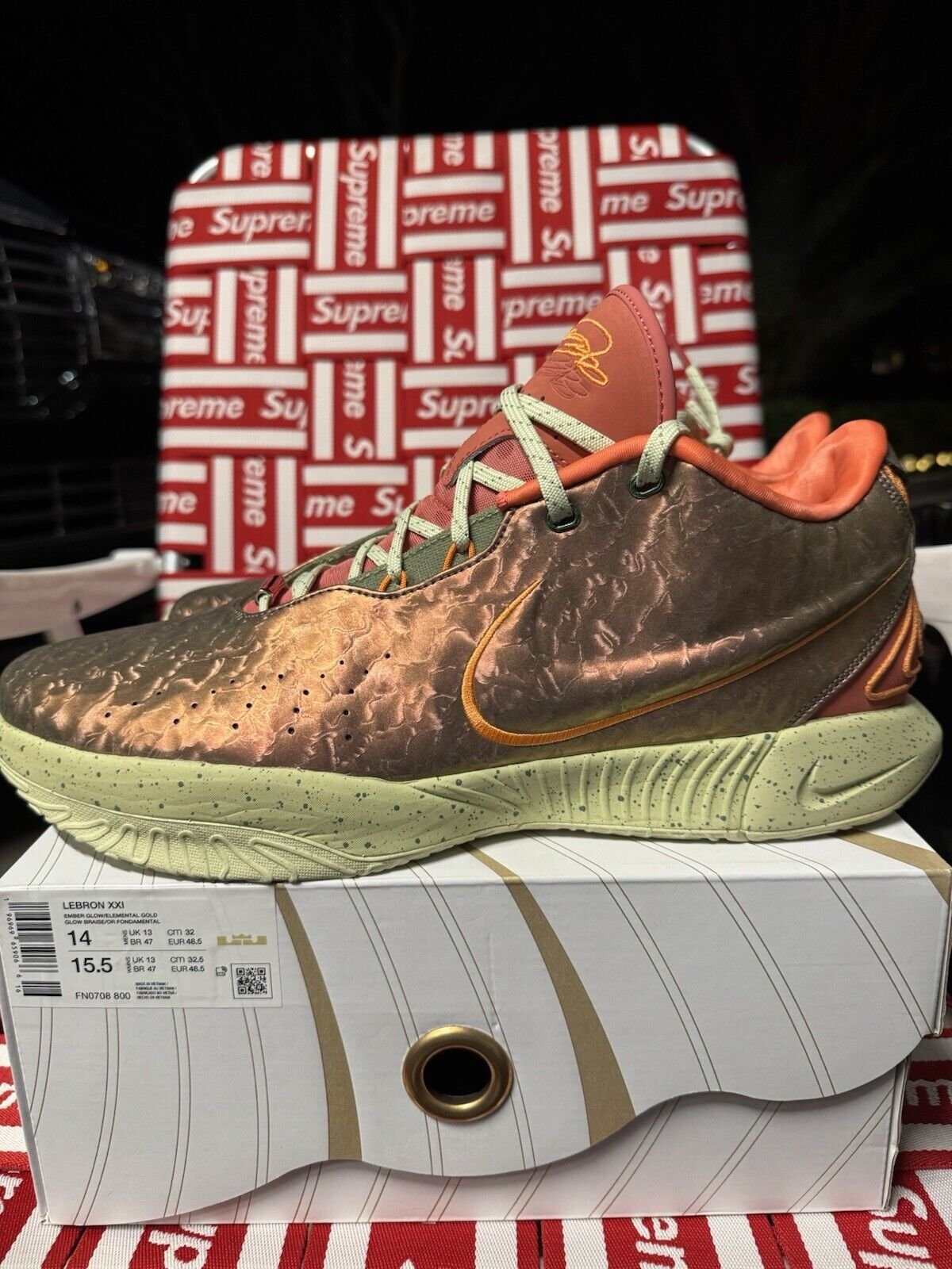 Mens Size 14 Nike LeBron XXI 21 Queen Conch Basketball Sneakers FN0708-800 New