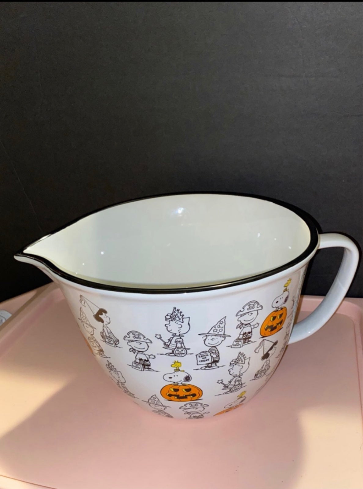 Peanuts Snoopy Halloween Ceramic Mixing Bowl Charlie Brown Trick or Treat