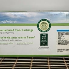 Staples SEB2600CR Remanufactured Toner Cartridge -Cyan NEW SKU-791417 HPQ6001A