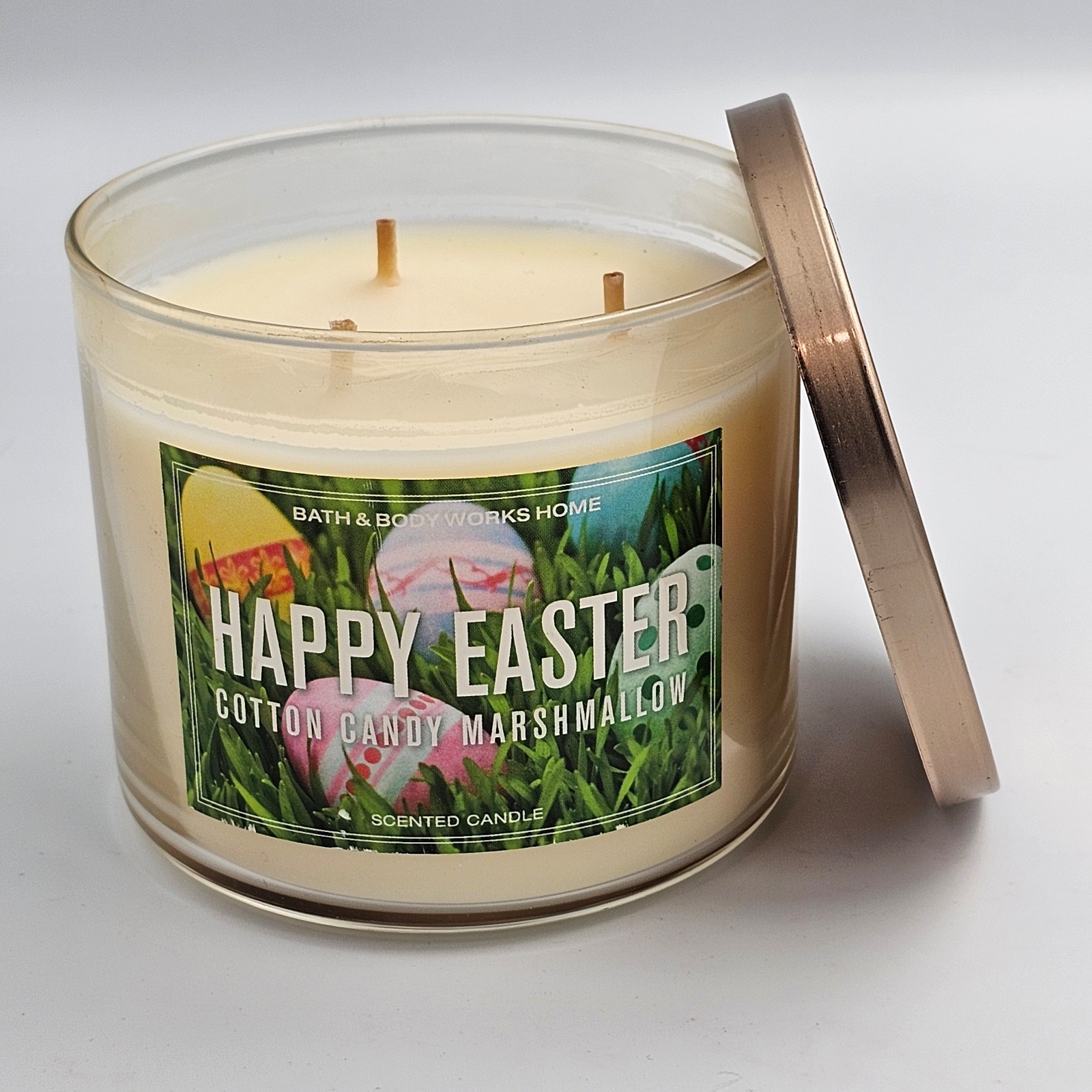 Rare 2018 COTTON CANDY MARSHMALLOW Scented Bath & Body Works 3 Wick Candle