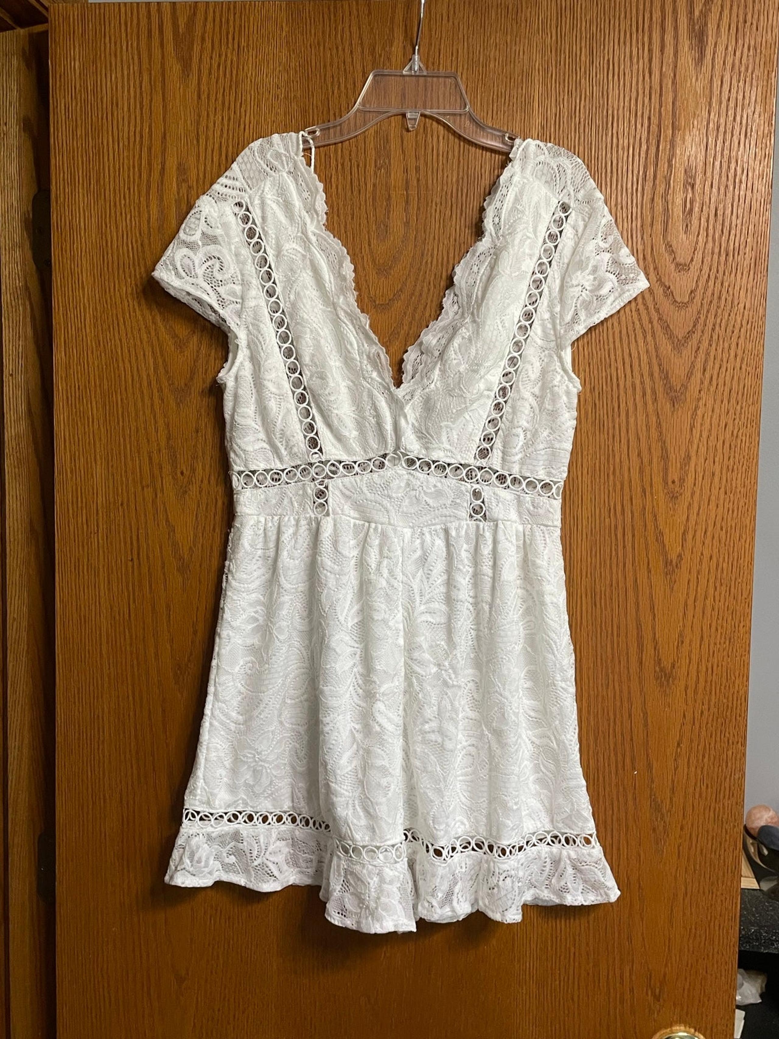 Hello Molly SWITCHING KEYS ROMPER WHITE