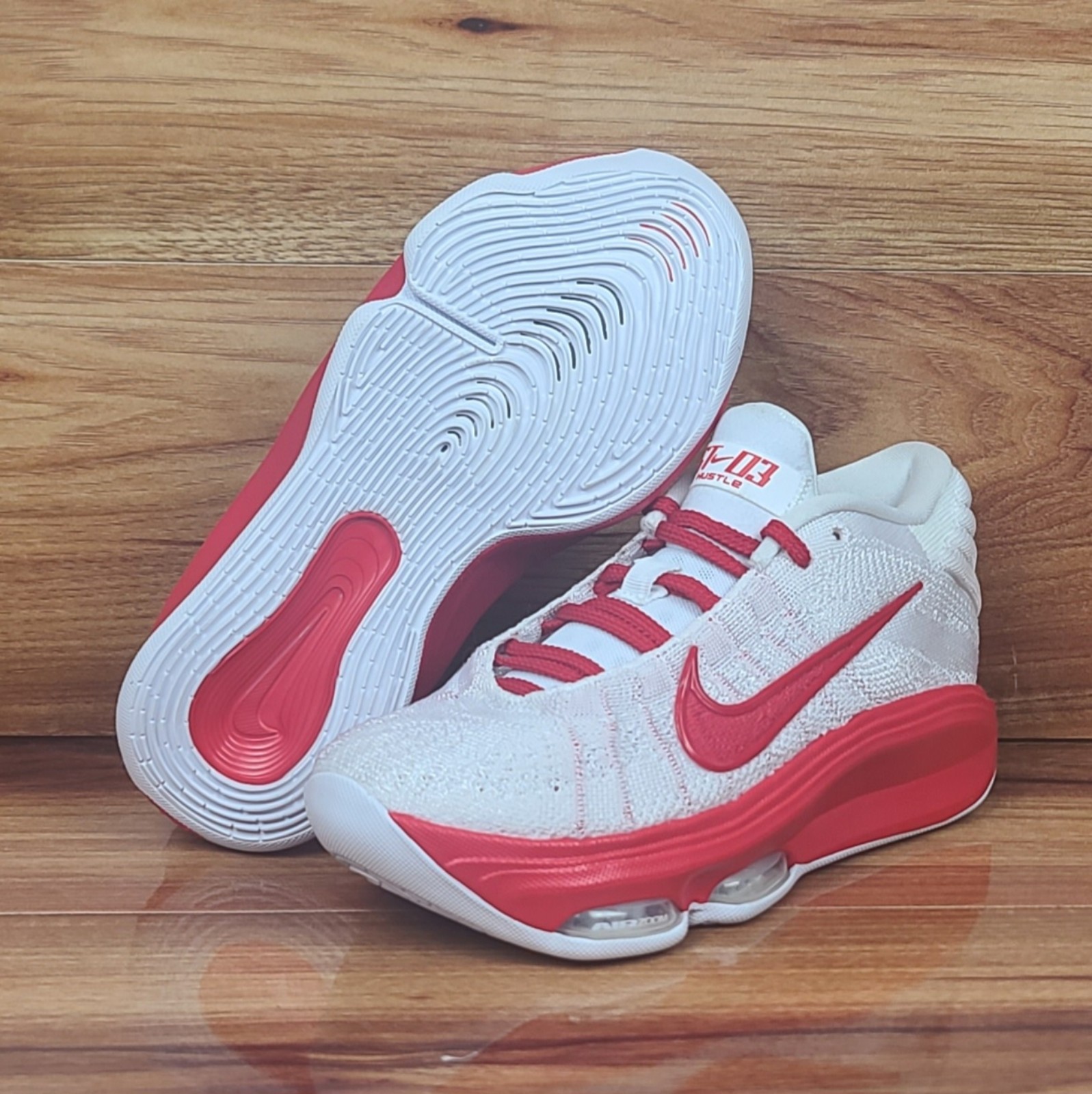 Nike Air Zoom GT Hustle 3 UNRELEASED TB Red Size 4.5 Wmns Sz 6 Basketball Shoes