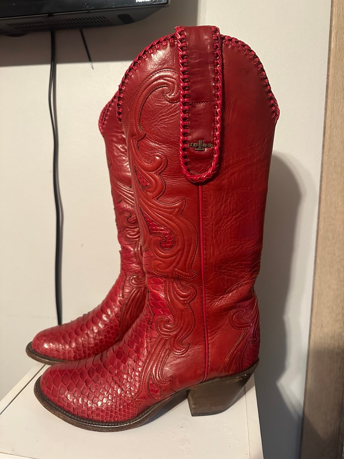 Lucchese snakeskin reptile cowboy boots