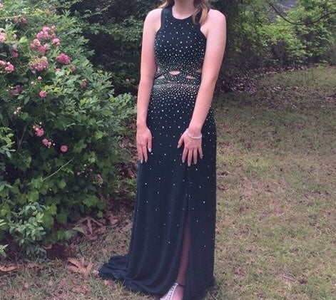 Green Sparkly Prom Dress