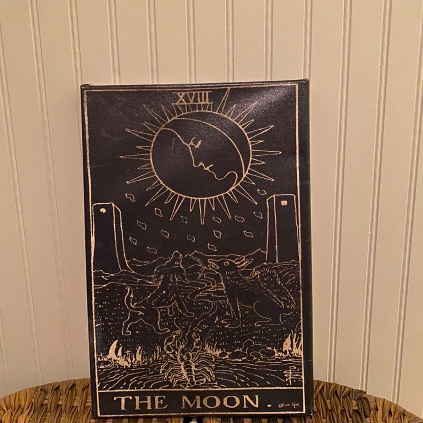 The moon tarot canvas 10 x 15
