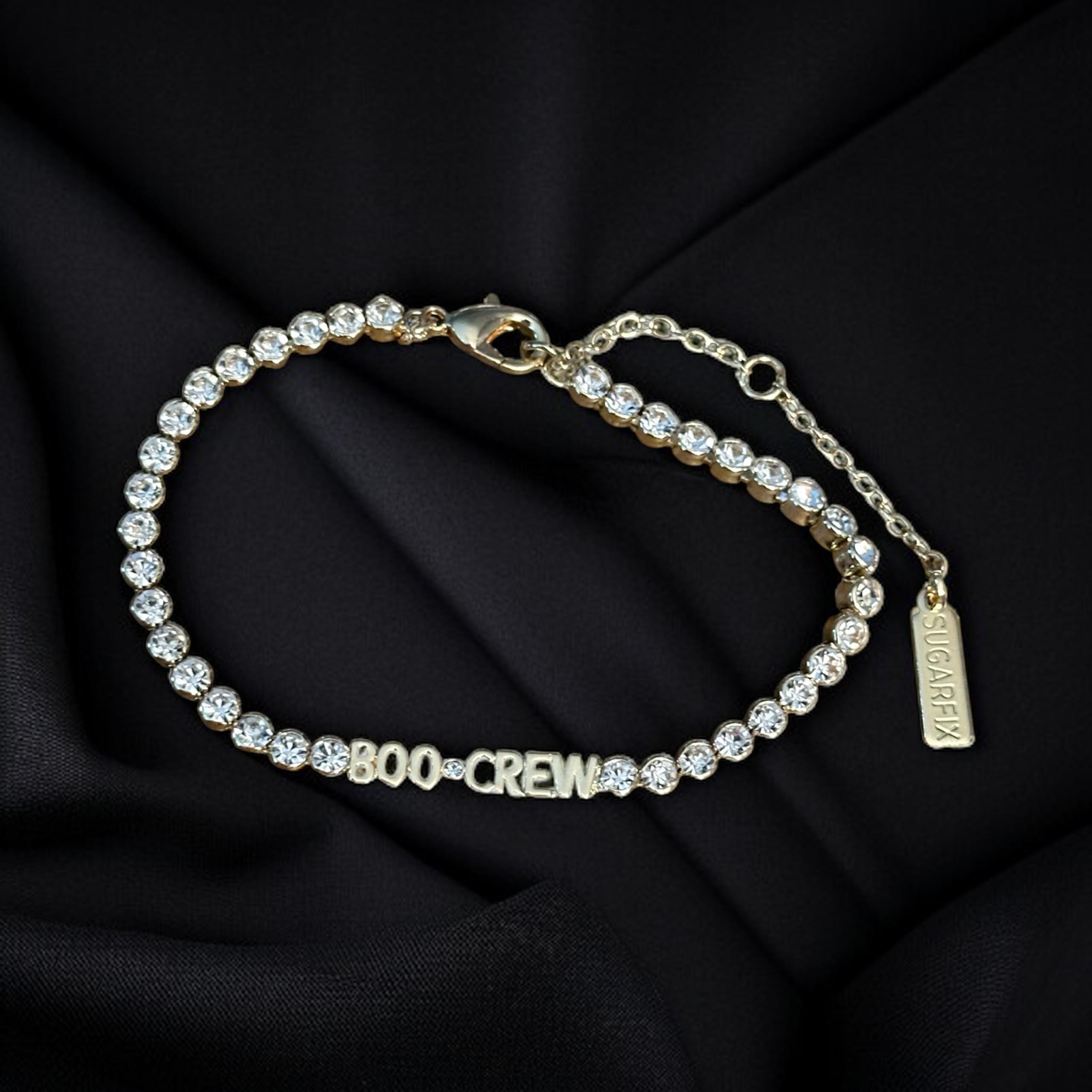Sugar Fix by BaubleBar gold tone Boo Crew tennis bracelet