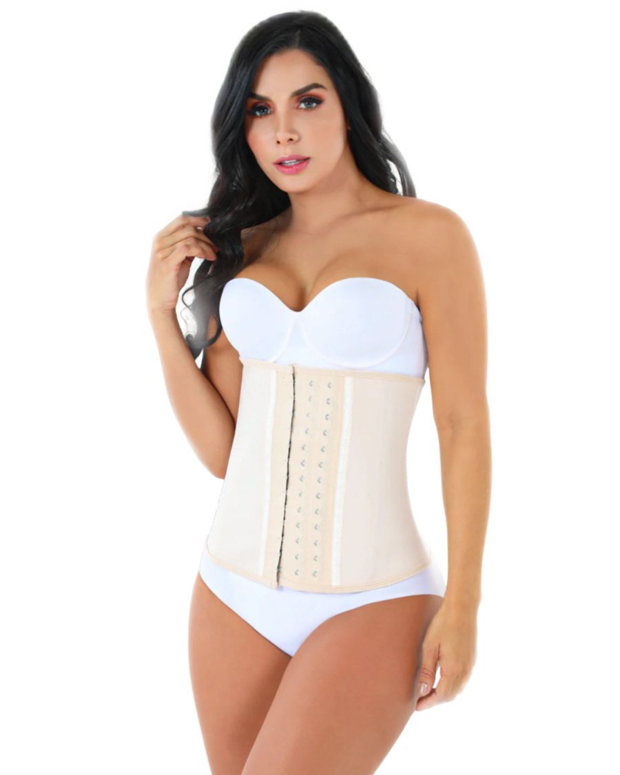 (5XL) BEIGE LATEX BODY SHAPER WAIST TRAINER