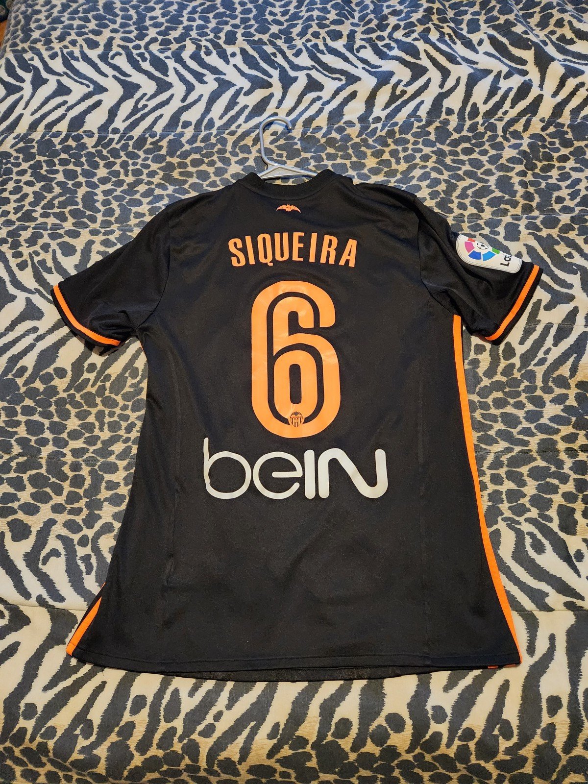 Valencia CF 2016/2017 Siqueira Spain Away Soccer Jersey Size M