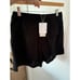 Commense Linen Blends Casual Black High-Waisted Solid shorts Size M