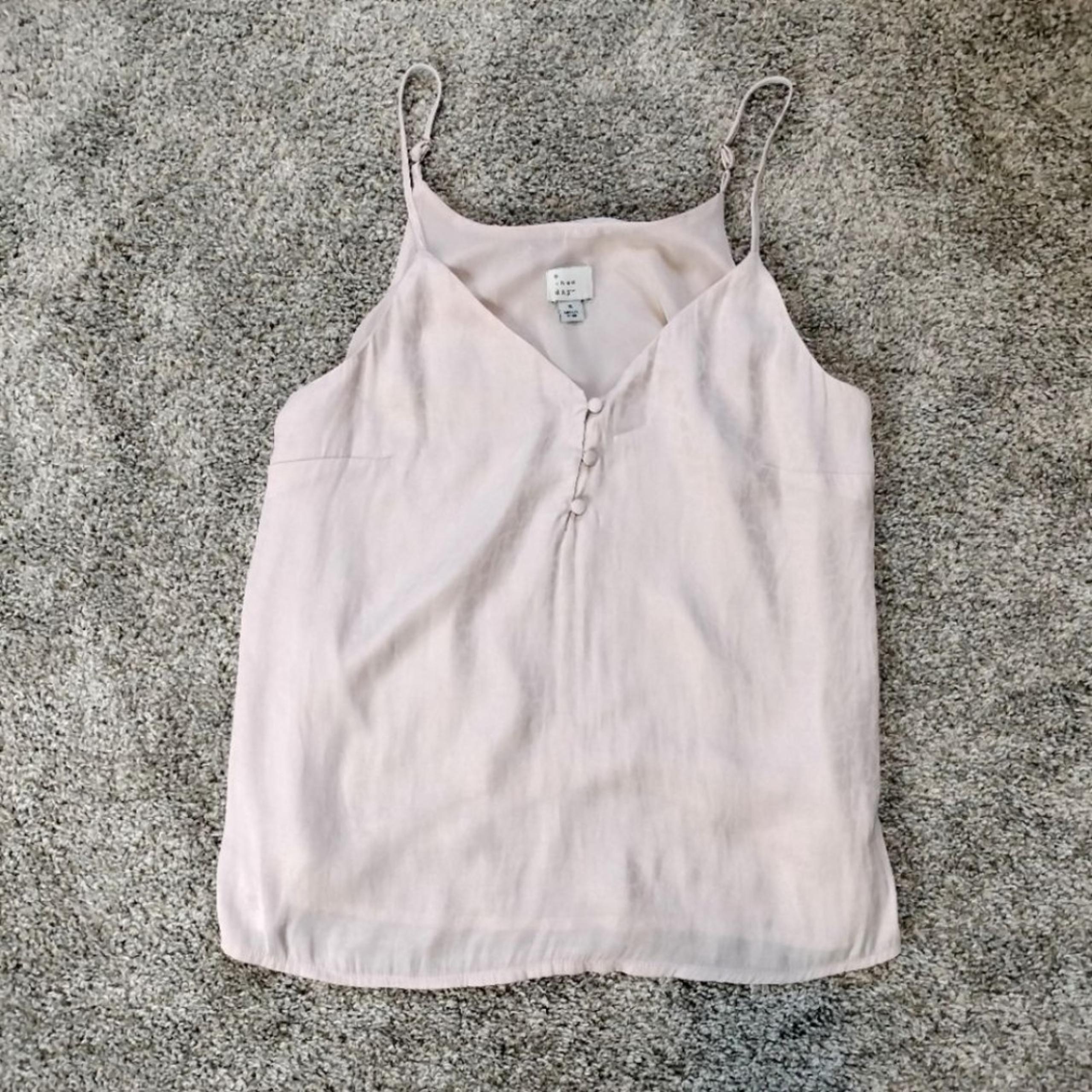 Women's Light Pink Blush Cheetah Print V Neck Camisole Sz S