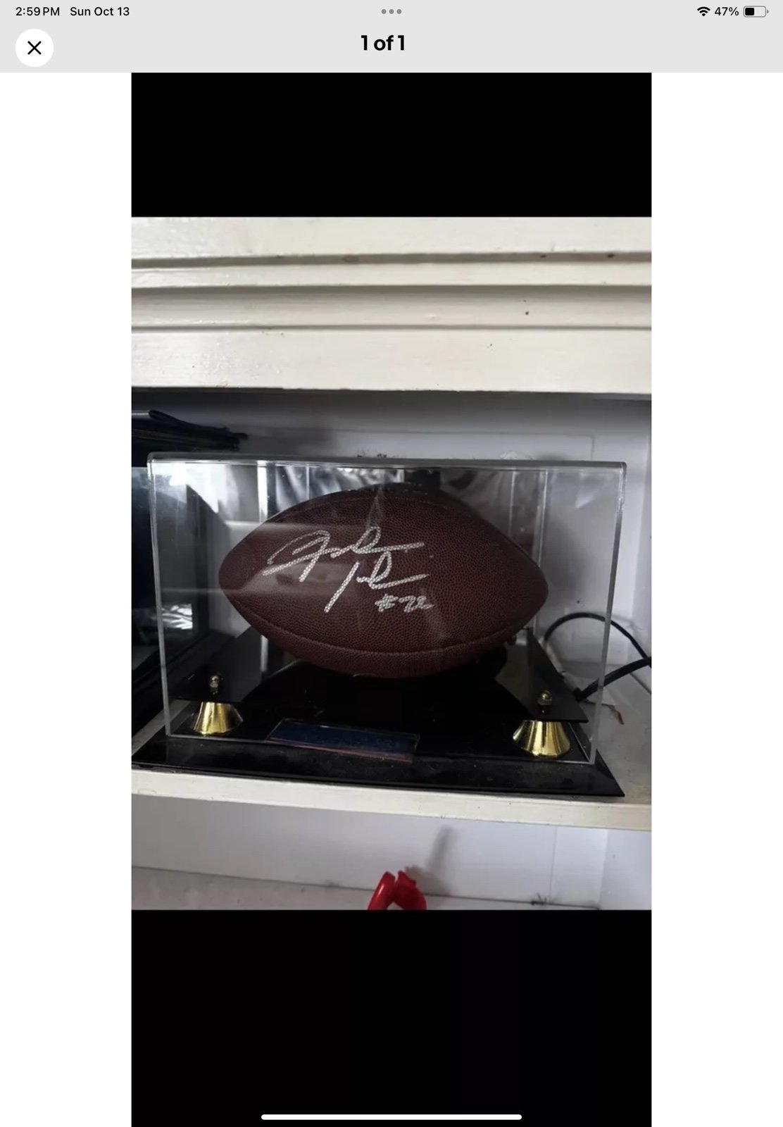 Buffalo Bills Fred Jackson # 22 Autographed Signed Football COA Total Sports