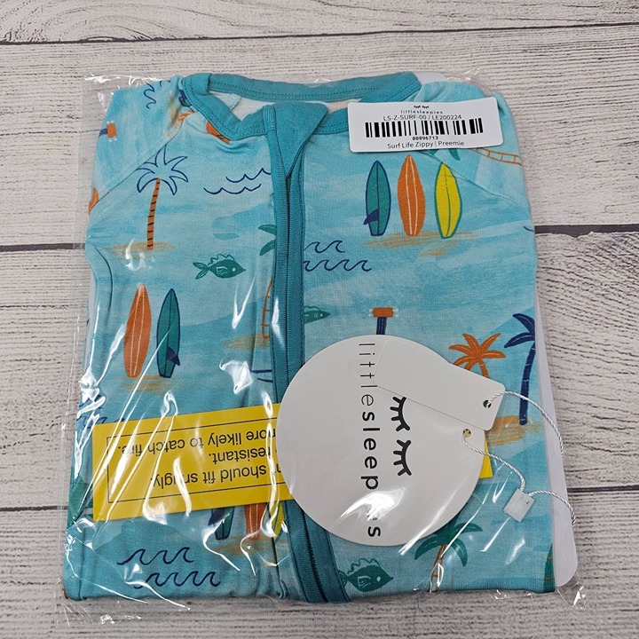 NIB Little Sleepies Surf Life Zippy Size Preemie