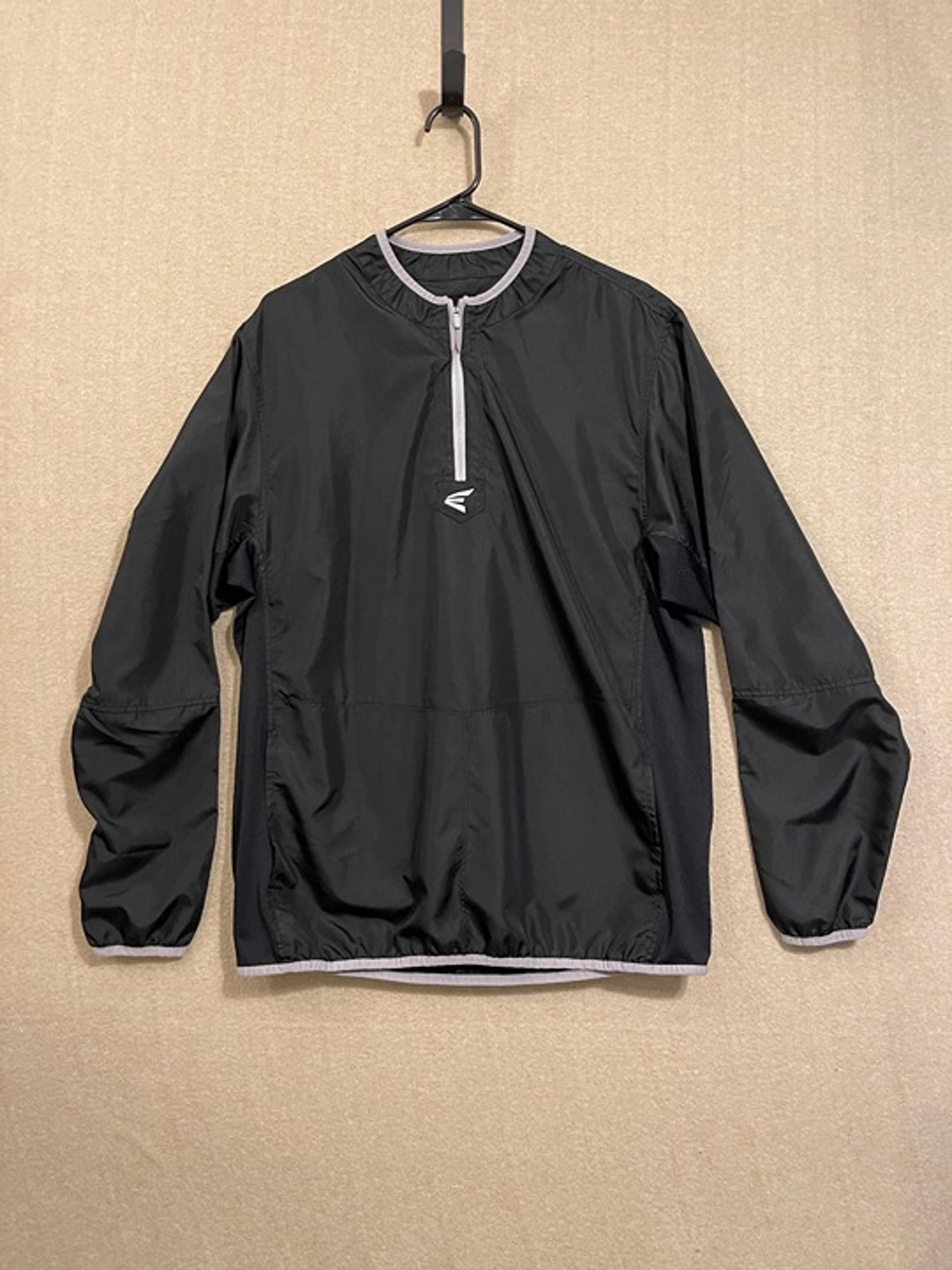 Easton Windbreaker Jacket/Pullover Men's Large Black Long Sleeves Pockets