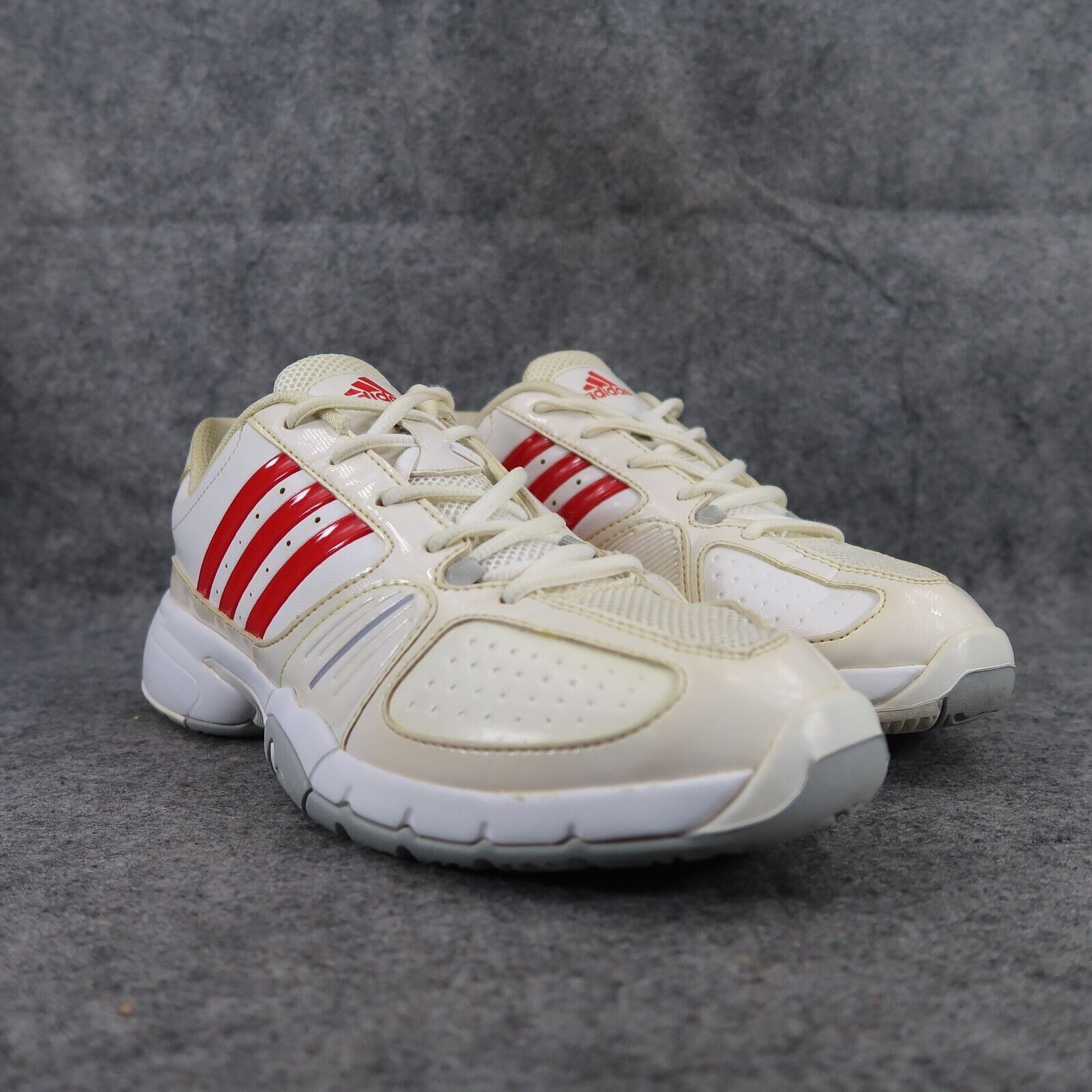 Adidas Shoes Womens 9 Athletic Trainers Tennis Barricade Sport Active Red White