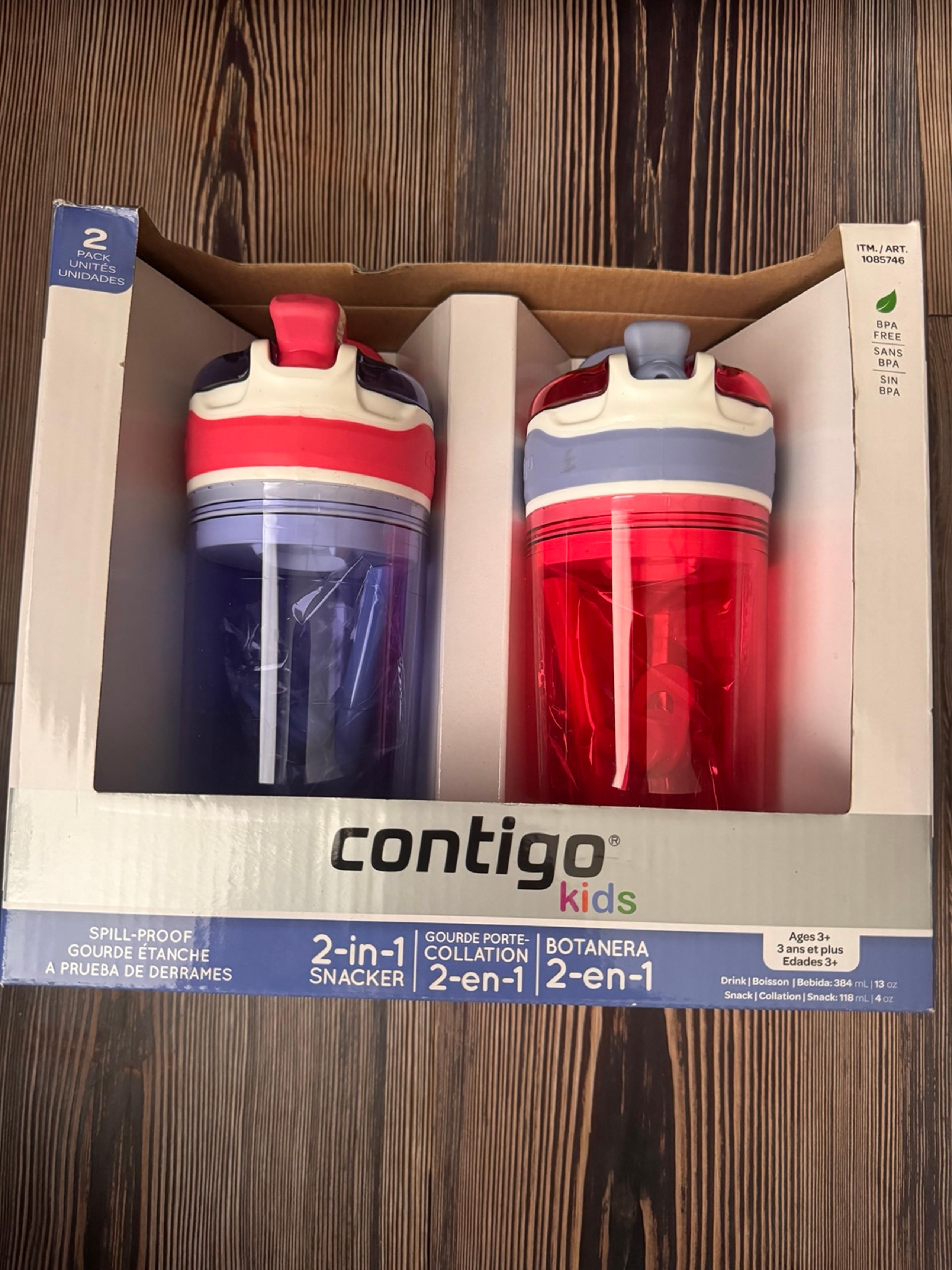 New contigo 2 pack 2 in 1 snacker Contigo Kids Snack On The Go Water bottles
