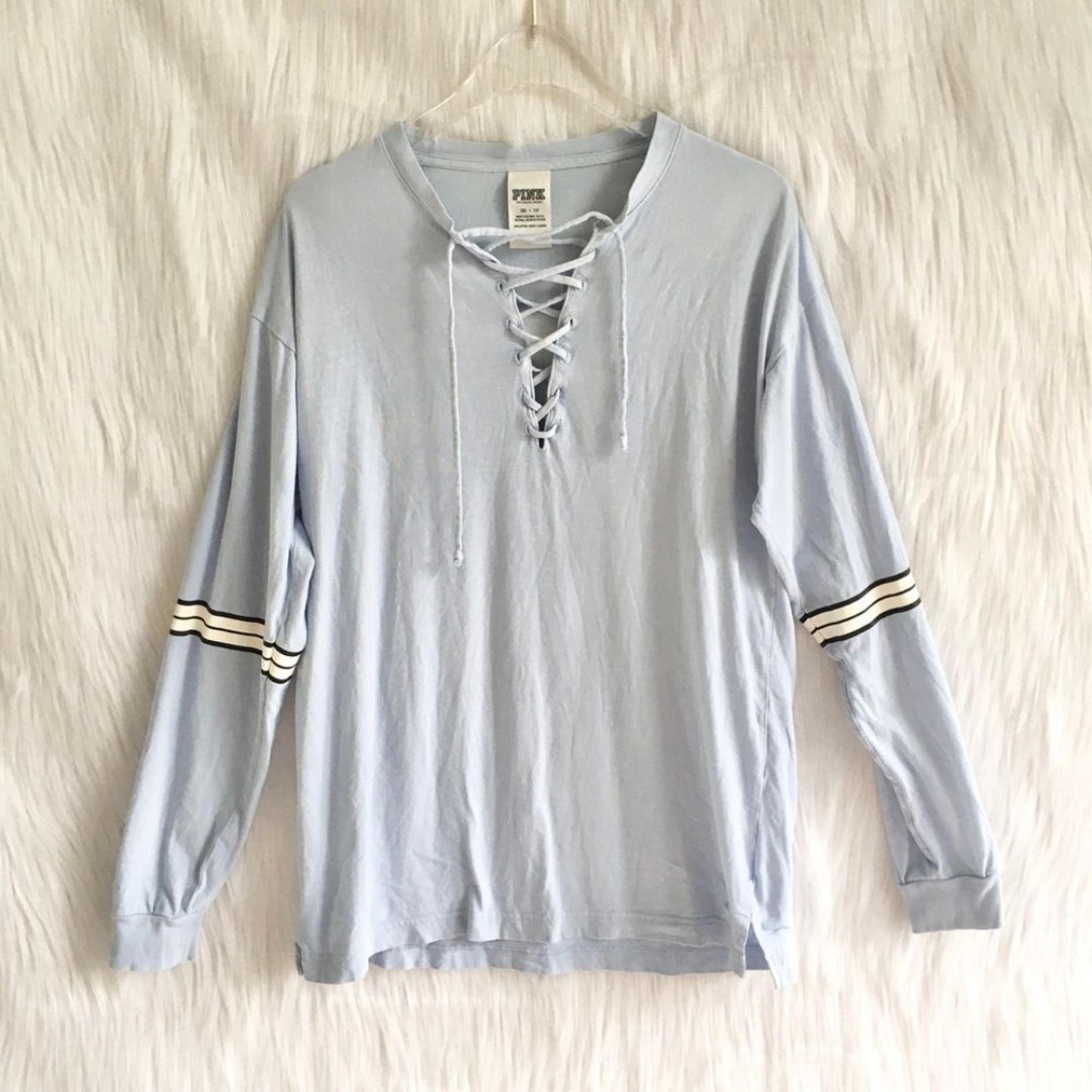 Victoria's Secret PINK Lace Up Long Sleeve Shirt