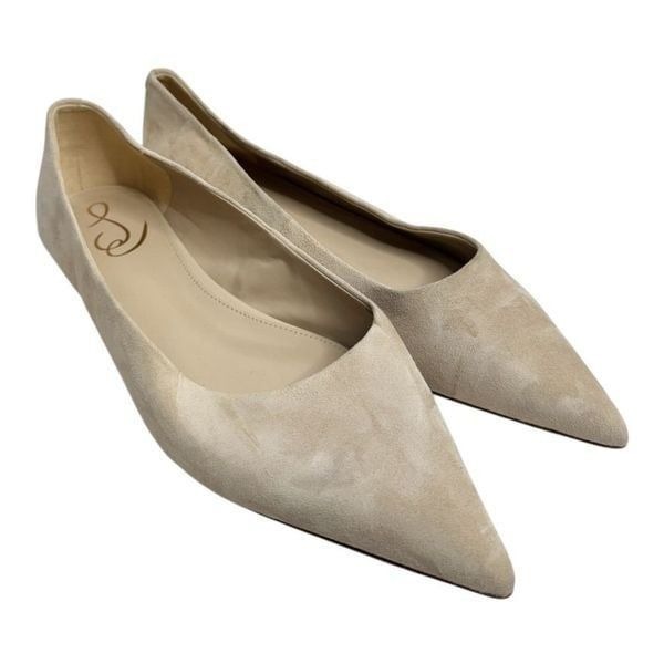 Sam Edelman Flats Size 10.5 Taupe Pointed Toe Leather Upper NEW