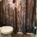 Rustic Shower Curtain Floral Barnwood Fabric with 12 Hooks Country Farm Style