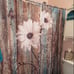 Rustic Shower Curtain Floral Barnwood Fabric with 12 Hooks Country Farm Style