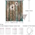 Rustic Shower Curtain Floral Barnwood Fabric with 12 Hooks Country Farm Style