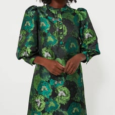 Pomander Place Tuckernuck green jacquard Samantha dress