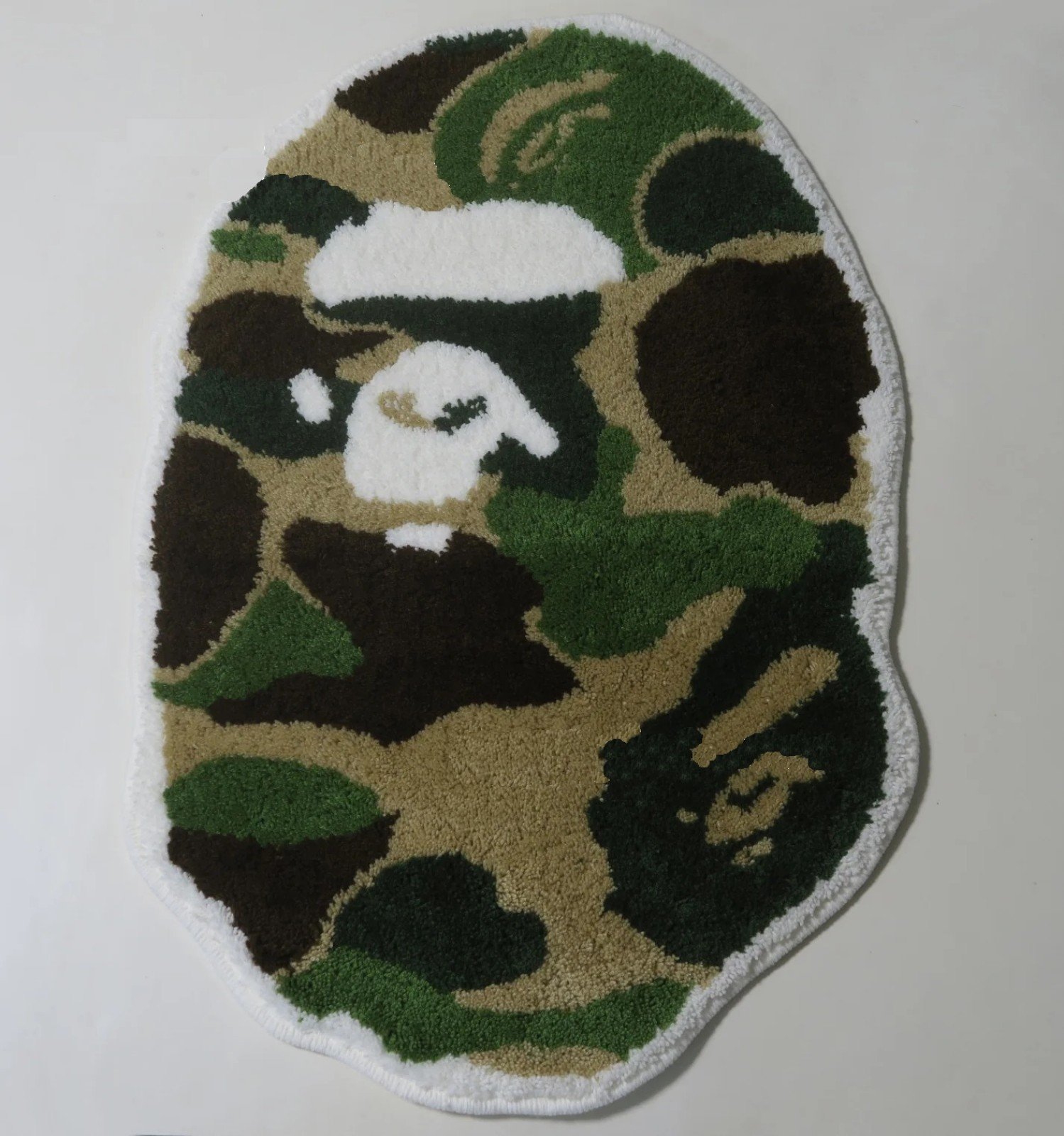 A BATHING APE Bape ABC CAMO Ape Head Area Rug Mat