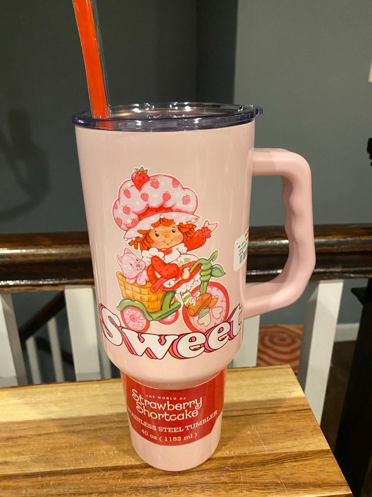 NEW FIRM Strawberry Shortcake SWEET pink insulated tumbler 40oz