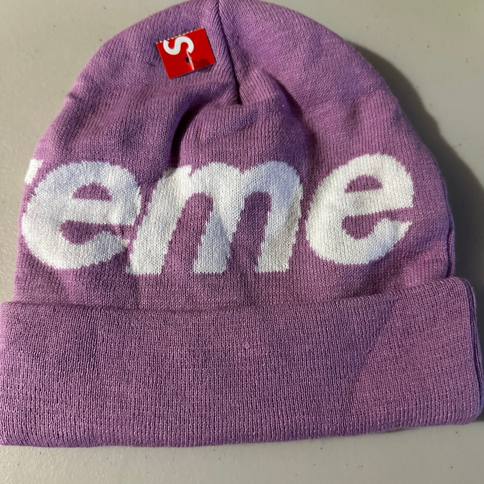 Supreme big logo Bennie light purple