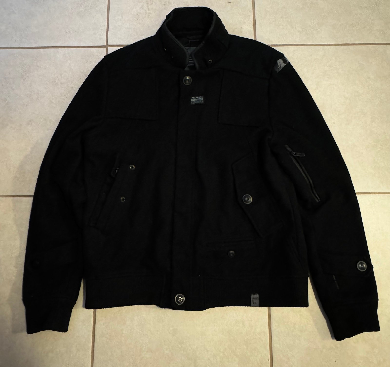 Vintage Black Bomber Jacket